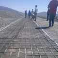 High Strength Steel-Plastic Geogrid Treatment of uneven settlement of soft soil roadbed